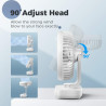 OCOOPA Ventilateur USB Silencieux, Ventilateur de Bureau Table Ultra Puissant, 4 Vitesses Réglable, Mini Petit Ventilateur Porta