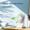 OCOOPA Ventilateur Rechargeable USB, 4000mAh Batterie Petit Silencieux Ventilateurs Bureau de Table Puissant, 4 Vitesses, Ventil