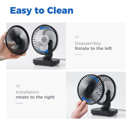 OCOOPA Ventilateur USB Silencieux, Ventilateur de Bureau Table Ultra Puissant, 4 Vitesses Réglable, Mini Petit Ventilateur Porta