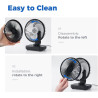 OCOOPA Ventilateur USB Silencieux, Ventilateur de Bureau Table Ultra Puissant, 4 Vitesses Réglable, Mini Petit Ventilateur Porta