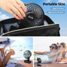 Ventilateur Automatique Oscillant, Ventilateur Bureau Silencieux Portable, 4500mAh Rchargeable Charge Rapide 2A, Puissant 4 Vite