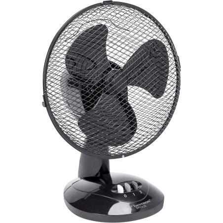 Bestron Ventilateur de table mobile Ø 27cm, Petit ventilateur avec 2 niveaux de vitesse & fonction oscillation 75°, Hauteur : 29