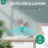 OCOOPA Ventilateur automatique oscillant silencieux 30 dB, 16,5 cm, batterie 4000 mAh et USB avec flux d'air puissant, 4 vitesse