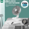 OCOOPA Ventilateur automatique oscillant silencieux 30 dB, 16,5 cm, batterie 4000 mAh et USB avec flux d'air puissant, 4 vitesse