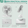 OCOOPA Ventilateur automatique oscillant silencieux 30 dB, 16,5 cm, batterie 4000 mAh et USB avec flux d'air puissant, 4 vitesse