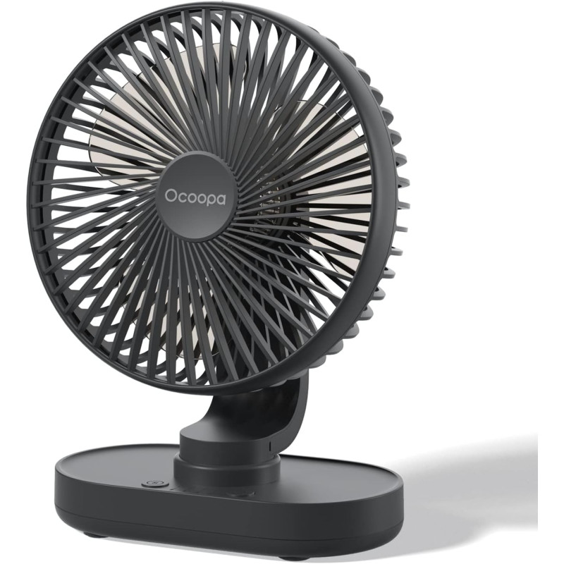 OCOOPA Ventilateur de table, ventilateur USB silencieux de voiture oscillant de 16 cm, 4 vitesses, système de refroidissement de