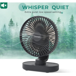 OCOOPA Ventilateur de table, ventilateur USB silencieux de voiture oscillant de 16 cm, 4 vitesses, système de refroidissement de