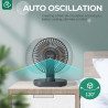 OCOOPA Ventilateur de table, ventilateur USB silencieux de voiture oscillant de 16 cm, 4 vitesses, système de refroidissement de