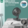 OCOOPA Ventilateur de table, ventilateur USB silencieux de voiture oscillant de 16 cm, 4 vitesses, système de refroidissement de