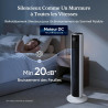 LEVOIT 20dB Ventilateur Colonne Silencieux, 7.9m/s DC Moteur, 26W, Oscillant 90° avec 12 Vitesses, Minuterie 12h, 4 Modes, Affic