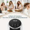 LEVOIT 20dB Ventilateur Colonne Silencieux, 7.9m/s DC Moteur, 26W, Oscillant 90° avec 12 Vitesses, Minuterie 12h, 4 Modes, Affic