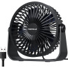 TriPole Ventilateur de Bureau USB à 3 Vitesses - Silencieux, Réglable à 360°, Portable pour Maison, Chambre, Voiture, Camping en