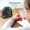 TriPole Ventilateur de Bureau USB à 3 Vitesses - Silencieux, Réglable à 360°, Portable pour Maison, Chambre, Voiture, Camping en