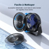 TriPole Ventilateur de Bureau USB à 3 Vitesses - Silencieux, Réglable à 360°, Portable pour Maison, Chambre, Voiture, Camping en