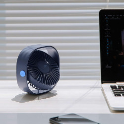 Simpeak Ventilateur USB Mini Ventilateur Portable Silencieux Ventilateur Bureau 3 Vitesses Réglable Alimenté par USB, pour le Ma