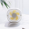 Simpeak Mini ventilateur de bureau USB silencieux et portable alimenté par USB uniquement (pas de batterie), 3 réglages de vites
