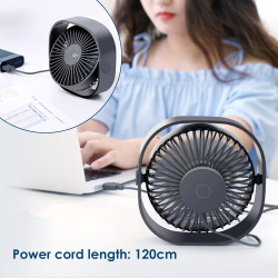 Simpeak Mini ventilateur de bureau USB silencieux et portable alimenté par USB uniquement (pas de batterie), 3 réglages de vites