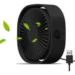 Simpeak Ventilateur USB Mini Ventilateur Portable Silencieux Ventilateur Bureau 3 Vitesses Réglable Alimenté par USB, pour le Ma