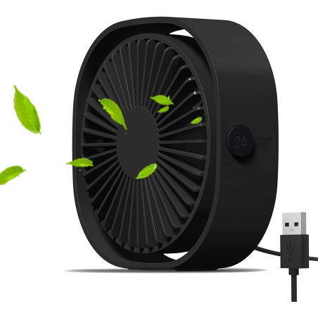 Simpeak Ventilateur USB Mini Ventilateur Portable Silencieux Ventilateur Bureau 3 Vitesses Réglable Alimenté par USB, pour le Ma