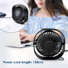 Simpeak Ventilateur USB Mini Ventilateur Portable Silencieux Ventilateur Bureau 3 Vitesses Réglable Alimenté par USB, pour le Ma