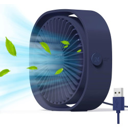 Simpeak Mini ventilateur de bureau USB silencieux et portable alimenté par USB uniquement (sans batterie), 3 réglages de vitesse