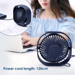 Simpeak Mini ventilateur de bureau USB silencieux et portable alimenté par USB uniquement (sans batterie), 3 réglages de vitesse