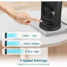 DR.PREPARE Ventilateur Colonne Ventilateur Tour de Table 30cm Oscillation 110°, 3 Minuteries, Silencieux Ventilateur pour Chambr