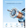 Ventilateur de table USB avec oscillation automatique, batterie 4500 mAh rechargeable, silencieux, 4 vitesses, écran numérique, 