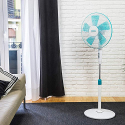 Cecotec EnergySilence 500 Ventilateur sur pied 40 W, 5 pales de 40 cm de diamètre, oscillant, 3 vitesses, hauteur réglable 110-1