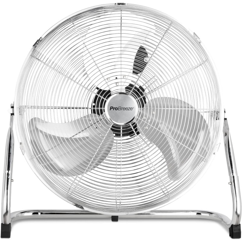 Pro Breeze Brasseur d'Air 50 cm – 120W, 3 Vitesses, Tête Inclinable, Pales Inox, Ventilateur de Puissant pour Chambre, Salon, Bu