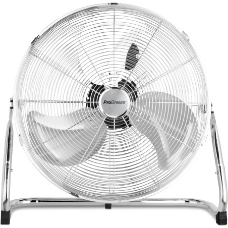 Pro Breeze Brasseur d'Air 50 cm – 120W, 3 Vitesses, Tête Inclinable, Pales Inox, Ventilateur de Puissant pour Chambre, Salon, Bu