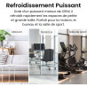 Pro Breeze Brasseur d'Air 50 cm – 120W, 3 Vitesses, Tête Inclinable, Pales Inox, Ventilateur de Puissant pour Chambre, Salon, Bu