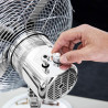 Cecotec Ventilateur de bureau EnergySilence 620 RetroDesk. 40 W, finition chromée, 12" de diamètre avec 4 pales, 3 vitesses, osc