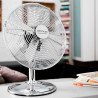 Cecotec Ventilateur de bureau EnergySilence 620 RetroDesk. 40 W, finition chromée, 12" de diamètre avec 4 pales, 3 vitesses, osc