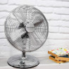 Cecotec Ventilateur de bureau EnergySilence 620 RetroDesk. 40 W, finition chromée, 12" de diamètre avec 4 pales, 3 vitesses, osc