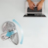Cecotec Ventilateur de bureau EnergySilence 620 RetroDesk. 40 W, finition chromée, 12" de diamètre avec 4 pales, 3 vitesses, osc
