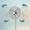 Cecotec Ventilateur sur pied EnergySilence 620 Retrostyle. 50 W, finition chromée, 16" de diamètre avec 4 pales, 3 vitesses, osc