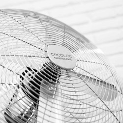 Cecotec Ventilateur sur pied EnergySilence 620 Retrostyle. 50 W, finition chromée, 16" de diamètre avec 4 pales, 3 vitesses, osc