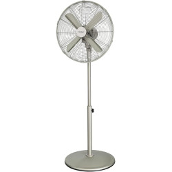 Cecotec Ventilateur sur pied EnergySilence 610 Steelstyle. 50 W, finition acier, 16" de diamètre avec 4 pales, 3 vitesses, oscil