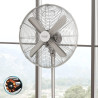 Cecotec Ventilateur sur pied EnergySilence 610 Steelstyle. 50 W, finition acier, 16" de diamètre avec 4 pales, 3 vitesses, oscil
