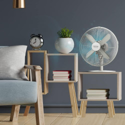 Cecotec Ventilateur de bureau EnergySilence 610 SteelDesk avec 40 W et finition acier, 12 pouces, 3 vitesses, oscillation, silen