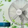 Cecotec Ventilateur de bureau EnergySilence 610 SteelDesk avec 40 W et finition acier, 12 pouces, 3 vitesses, oscillation, silen