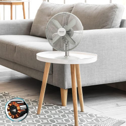 Cecotec Ventilateur de bureau EnergySilence 610 SteelDesk avec 40 W et finition acier, 12 pouces, 3 vitesses, oscillation, silen