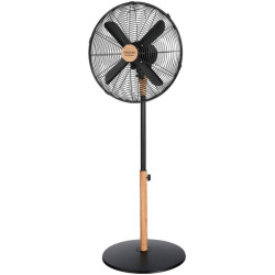 Cecotec Ventilateur sur Pied EnergySilence 600 Woodstyle, 50 W, Finition Bois, Diamètre 16", 4 Pales, 3 Vitesses, Oscillation, R