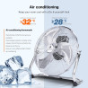 TRESKO AERSON Ventilateur de Sol 30 cm | Ventilateur sur Pied 45W | avec 3 niveaux de puissance | Débit d'air élevé | Constructi