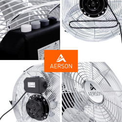 TRESKO AERSON Ventilateur de Sol 40 cm | Ventilateur sur Pied 75W | avec 3 niveaux de puissance | Débit d'air élevé | Constructi