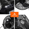 TRESKO AERSON Ventilateur de Sol 60 cm | Ventilateur sur Pied 200W | avec 3 niveaux de puissance | Débit d'air élevé | Construct