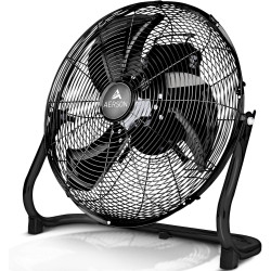 TRESKO AERSON Ventilateur de Sol 40 cm | Ventilateur sur Pied 75W | avec 3 niveaux de puissance | Débit d'air élevé | Constructi