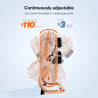 TRESKO AERSON Ventilateur de Sol 40 cm | Ventilateur sur Pied 75W | avec 3 niveaux de puissance | Débit d'air élevé | Constructi