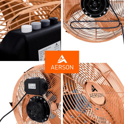 TRESKO AERSON Ventilateur de Sol 40 cm | Ventilateur sur Pied 75W | avec 3 niveaux de puissance | Débit d'air élevé | Constructi
